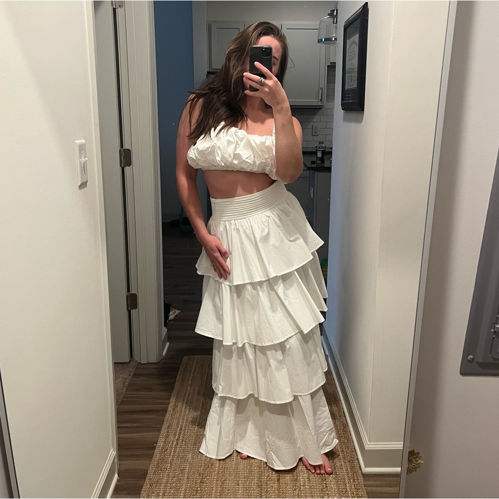 Kelsis Maxi Skirt and Bubble Top Set